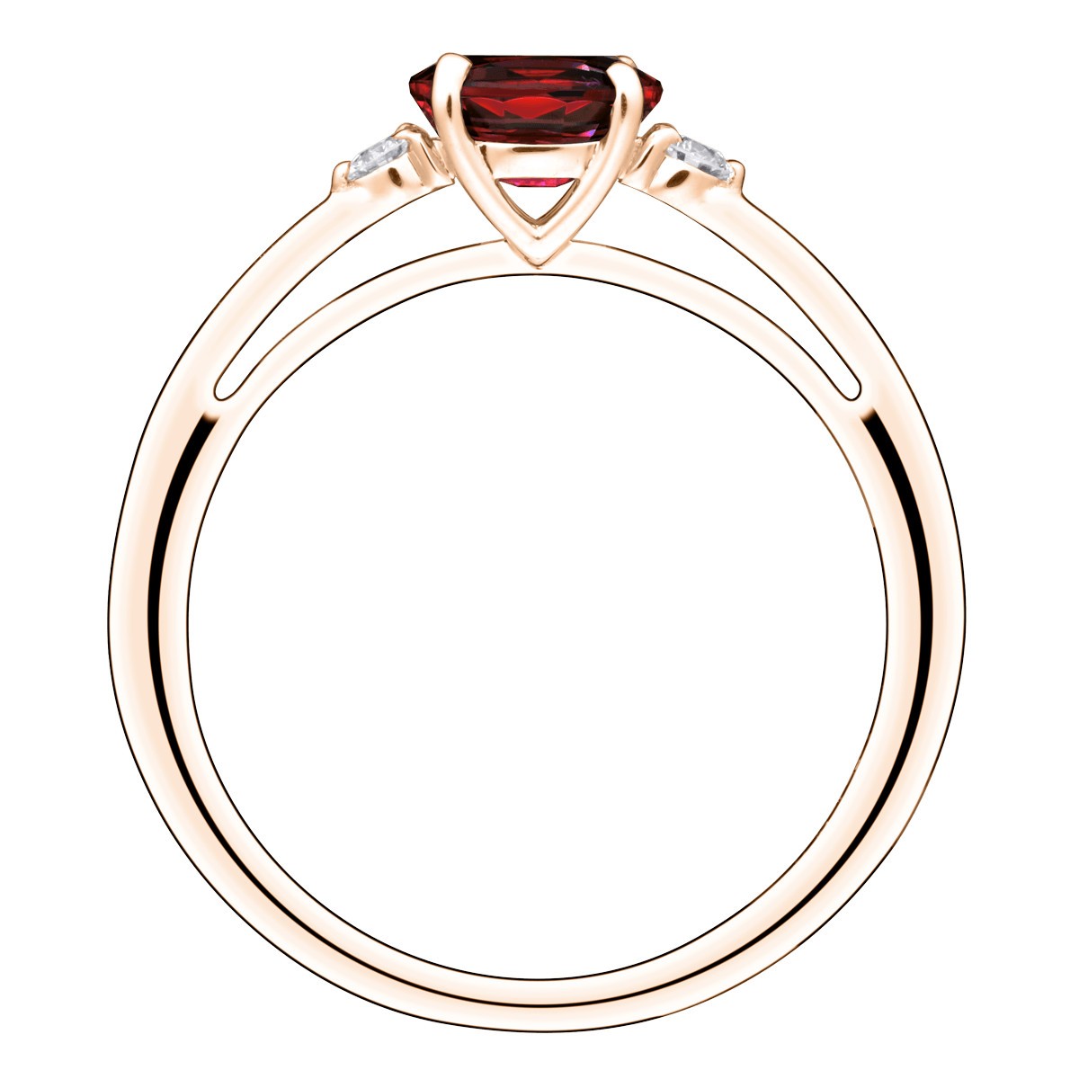 Bague Lepage Juliette en or rose, rubis et diamants LEB5RR