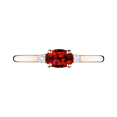 Bague Lepage Juliette en or rose, rubis et diamants LEB5RR