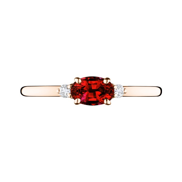 Bague Lepage Juliette en or rose, rubis et diamants LEB5RR