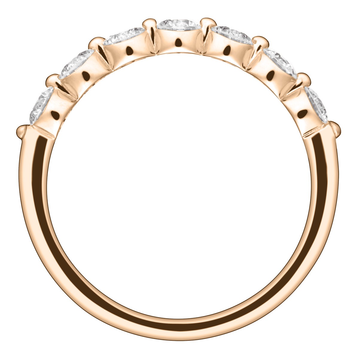 Wedding ring Lepage Romance pink gold and diamond 