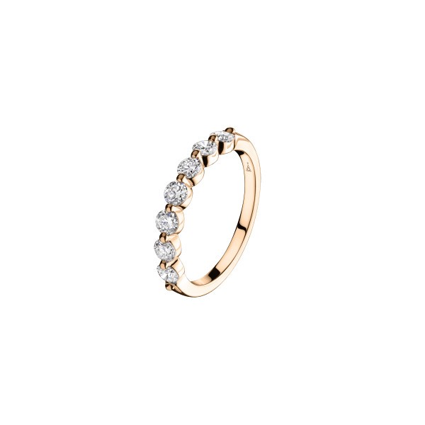 Wedding ring Lepage Romance pink gold and diamond 
