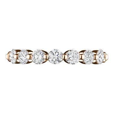 Wedding ring Lepage Romance pink gold and diamond 