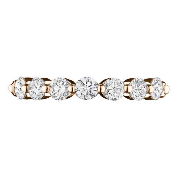 Wedding ring Lepage Romance pink gold and diamond 