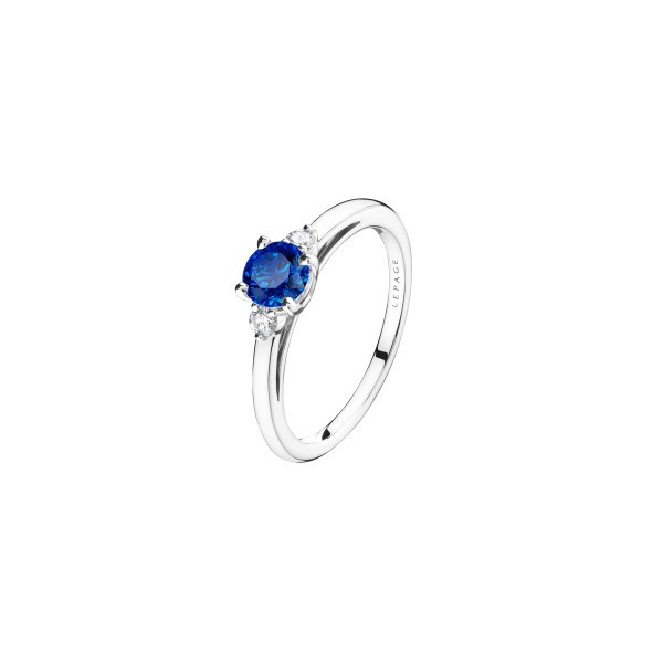 Bague Lepage Passion en or blanc et saphir LEB7SG