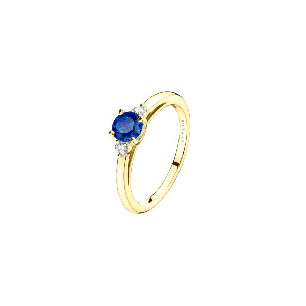 Ring Lepage Passion yellow gold and saphirre