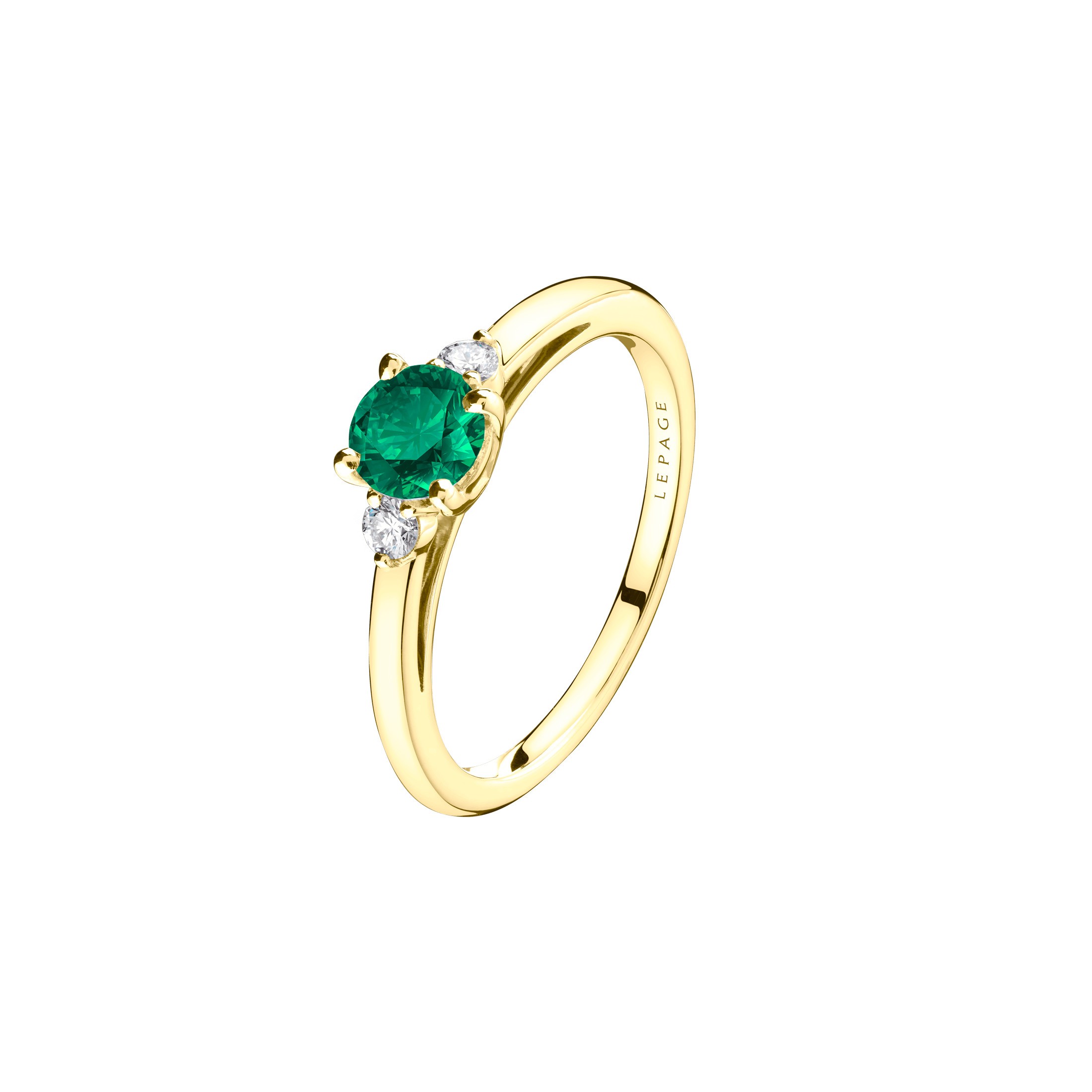 Bague Passion en or jaune et meraude LEPAGE