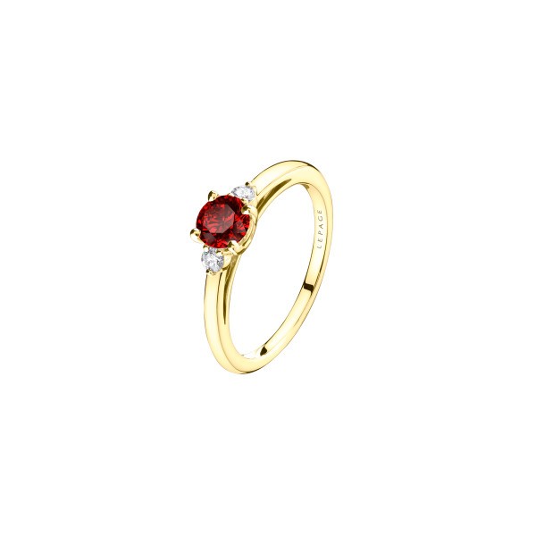 Ring Lepage Passion yellow gold and ruby