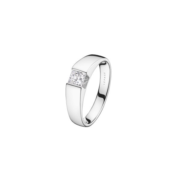 Lepage Belle Audacieuse engagement ring in white gold and diamond