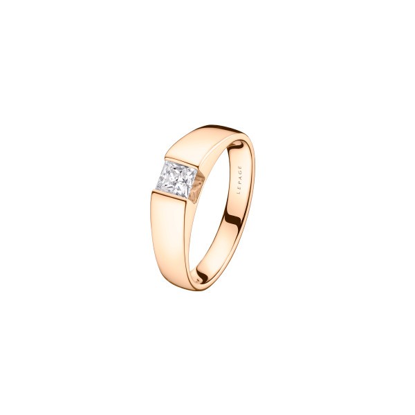 Lepage Belle Audacieuse  engagement ring in rose gold and diamond