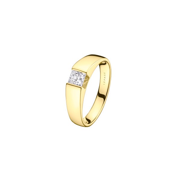 Lepage Belle Audacieuse engagement ring in yellow gold and diamond