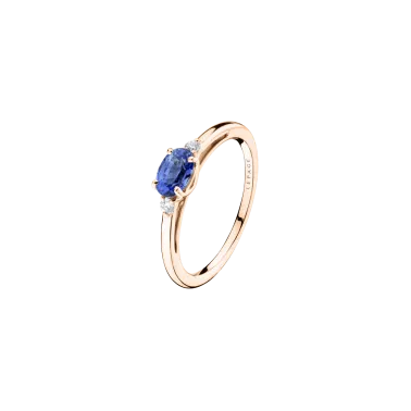 Bague Lepage Juliette en or rose saphir et diamants LEB5SR