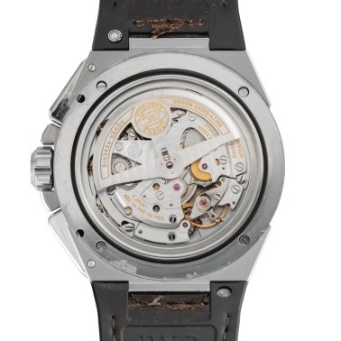 Montre IWC Ingenieur automatique cadran blanc bracelet cuir noir 45 mm