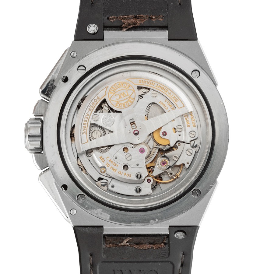 Montre IWC Ingenieur automatique cadran blanc bracelet cuir noir 45 mm