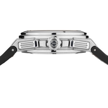 Montre IWC Ingenieur automatique cadran blanc bracelet cuir noir 45 mm