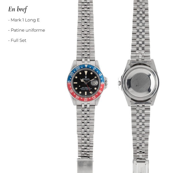 Montre Rolex GMT-Master 1675 1969 Full Set 39 mm