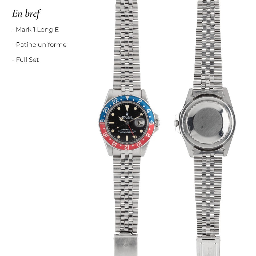 Montre Rolex GMT-Master 1675 1969 Full Set 39 mm