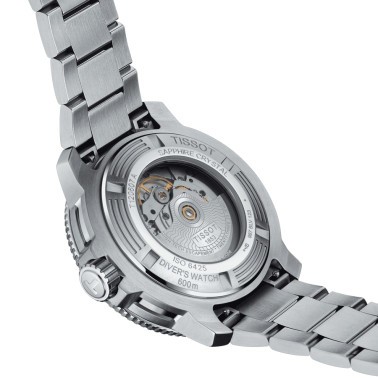 Montre Tissot Seastar 2000 Professional Powermatic 80 cadran bleu clair bracelet acier 46 mm T120.607.11.041.00