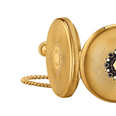 Montre Tissot Savonnette mécanique PVD Or jaune cadran blanc chaîne acier PVD 48,5 mm