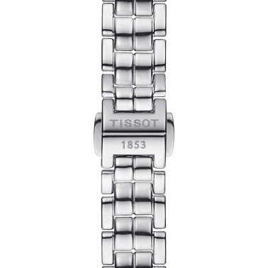Montre Tissot Flamingo quartz cadran couleur nacre blanche bracelet acier 30 mm