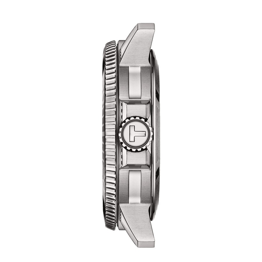 Tissot T-Sport Seastar 1000 watch Powermatic 80 green dial steel bracelet 43 mm