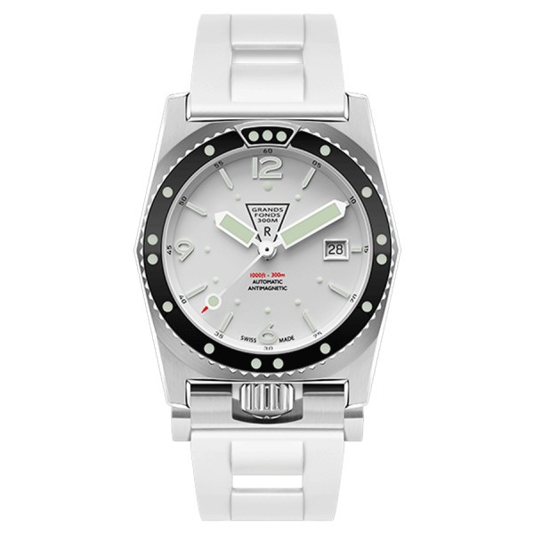 ZRC Watch Reissue Marine National 1964 automatic white dial white rubber strap 41,5 mm