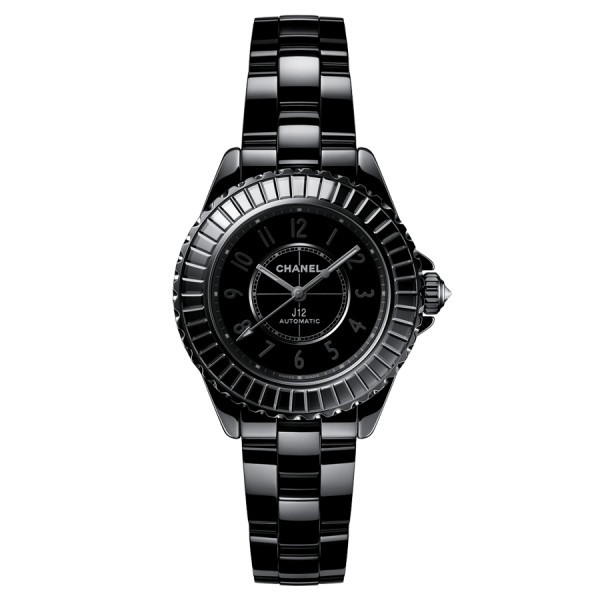 Montre CHANEL J12 EDITION 1 automatique cadran noir bracelet céramique noire 33 mm