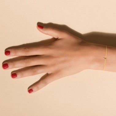 Bracelet La Brune et La Blonde cordon jaune en or jaune et saphir jaune BC0010YGSAYE