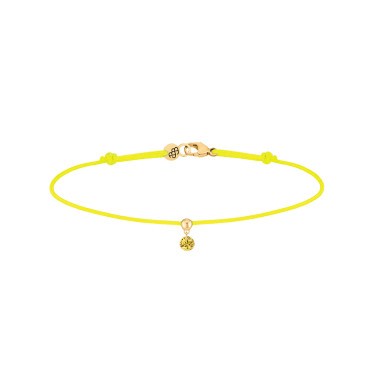 Bracelet La Brune et La Blonde cordon jaune en or jaune et saphir jaune BC0010YGSAYE