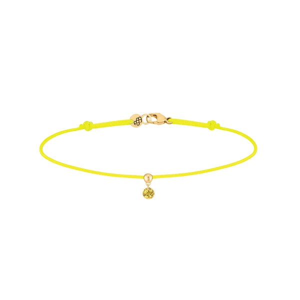 Bracelet La Brune et La Blonde cordon jaune en or jaune et saphir jaune BC0010YGSAYE