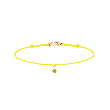 Bracelet La Brune et La Blonde cordon jaune en or jaune et saphir jaune BC0010YGSAYE