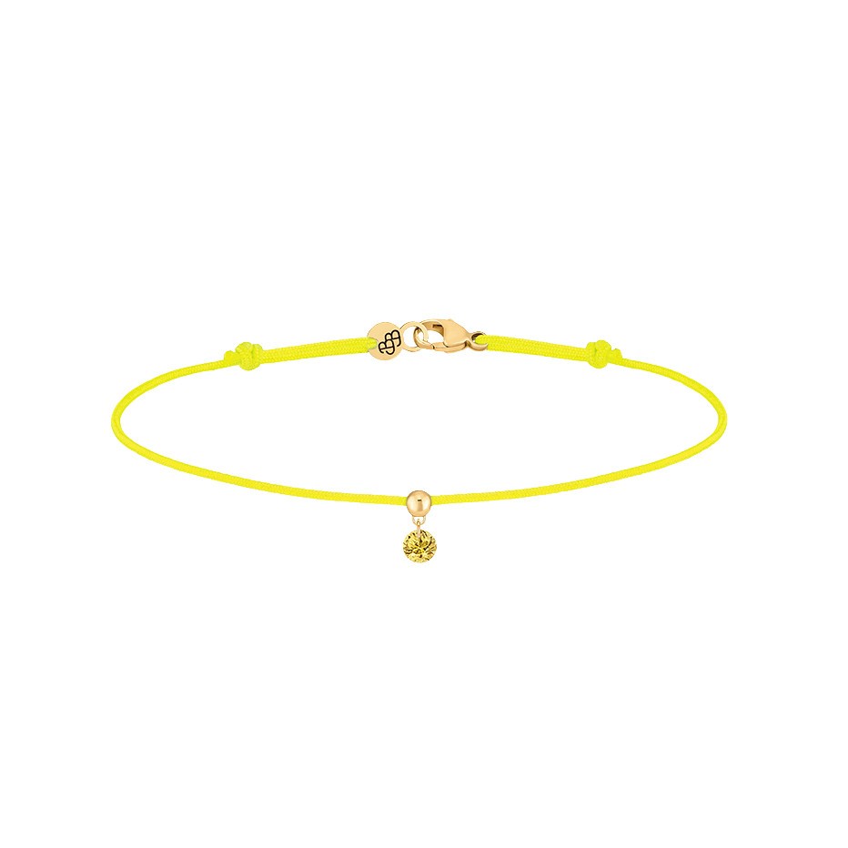 Bracelet La Brune et La Blonde cordon jaune en or jaune et saphir jaune BC0010YGSAYE