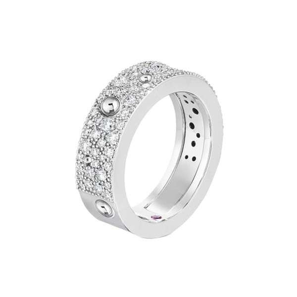 Bague Roberto Coin Pois Moi Luna en or blanc et diamants ADR888RI1630G