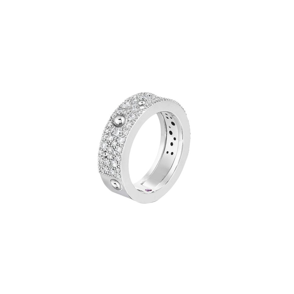 Bague Roberto Coin Pois Moi Luna en or blanc et diamants ADR888RI1630G