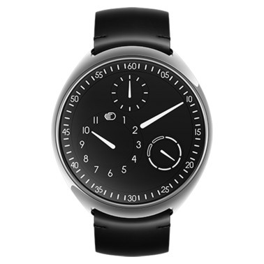 Montre Ressence Type 1 Slim B titane automatique cadran noir bracelet cuir noir 42 mm