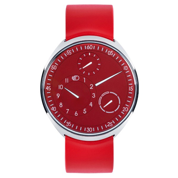 Montre Ressence Type 1 Slim RED titane automatique cadran rouge bracelet cuir noir 42 mm