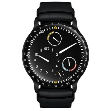 Montre Ressence Type 3 BB titane DLC  noir automatique cadran noir bracelet cuir noir 44 mm