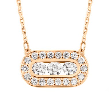 Collier So Shocking Emotion Trilogie en or rose et diamants SONEM1DXXP