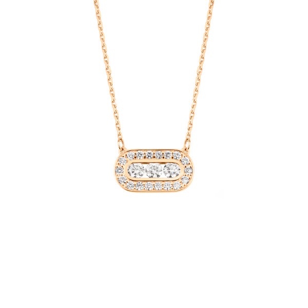 So Shocking Emotion Trilogy necklace in pink gold and diamonds