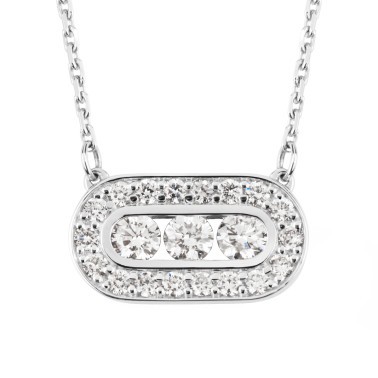 Collier So Shocking Emotion Trilogie en or blanc et diamants SONEM1DXXW
