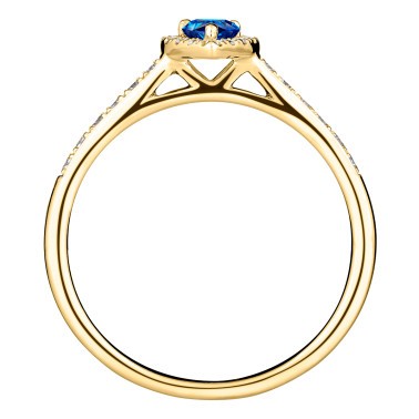 Solitaire Lepage Marcel en or jaune et saphir taille poire LES17SJ