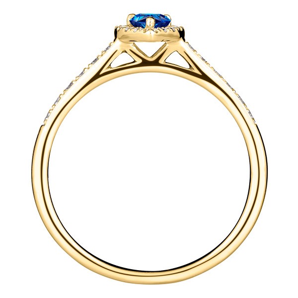 Solitaire Lepage Marcel en or jaune et saphir taille poire LES17SJ