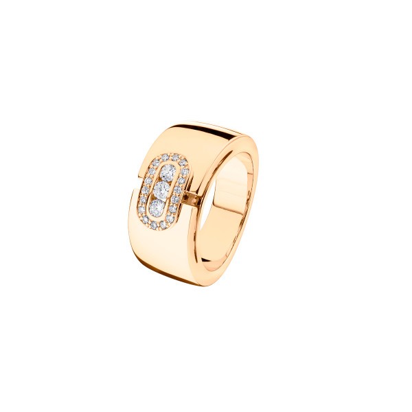 Bague So Shocking Emotion Trilogie en or rose et diamants SOREM3DXXP