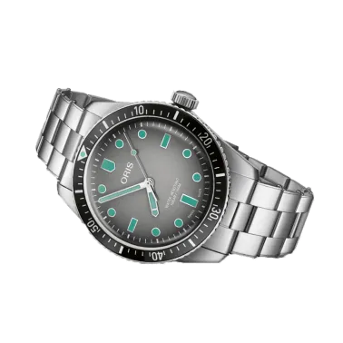 Montre Oris Divers Sixty-Five automatique cadran gris bracelet acier 40 mm