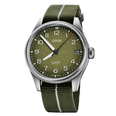 Montre Oris ProPilot Okavango Edition Limitée automatique cadran vert bracelet textile vert 41 mm 01 751 7761 4187-Set