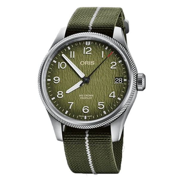 Montre Oris ProPilot Okavango Edition Limitée automatique cadran vert bracelet textile vert 41 mm