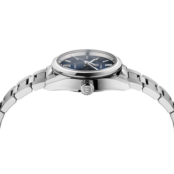 Montre Tag Heuer Ladies Carrera Calibre 9 automatique cadran bleu bracelet acier 29 mm WBN2411.BA0621