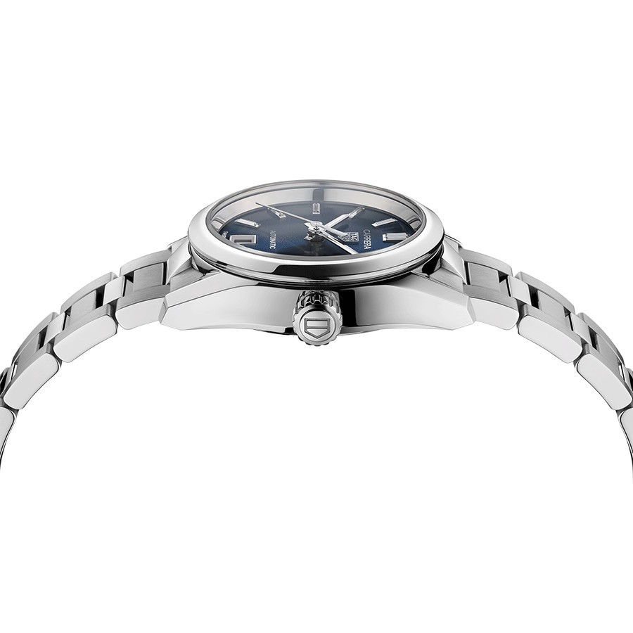 Montre Tag Heuer Ladies Carrera Calibre 9 automatique cadran bleu bracelet acier 29 mm WBN2411.BA0621