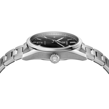 Montre Tag Heuer Carrera Calibre 5 automatique cadran noir bracelet acier 39 mm WBN2110.BA0639