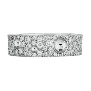 Bague Roberto Coin Pois Moi Luna en or blanc et diamants ADR888RI1630G