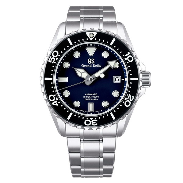 Montre Grand Seiko Sport automatique Hi-Beat 36000 titane cadran noir bracelet acier 44 mm